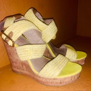 JustFab Yellow Wedges